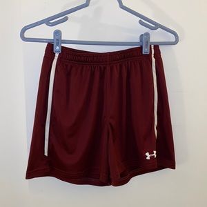 Women’s Under Armour HeatGear Shorts Small Maroon